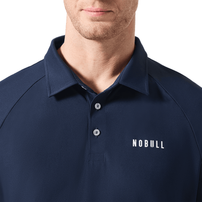 Navy Public Rec All Fore It Polo Front Detail Angle.