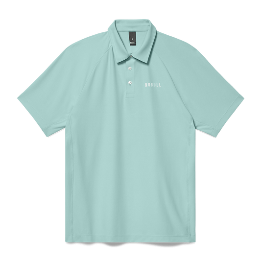 Men's Blue Haze All Fore It Polo Flat Lay Angle.