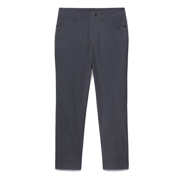 Slate Public Rec Men's Dealmaker 5-Pocket Pant Flat Lay Angle.