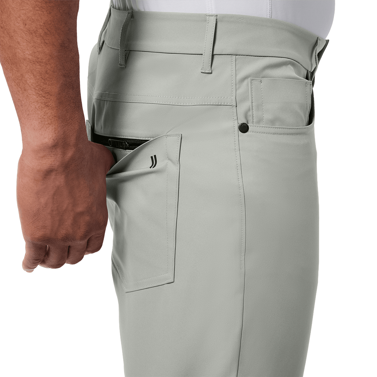 Fog Public Rec Men's Dealmaker 5-Pocket Pant Back Pocket Detail Angle.