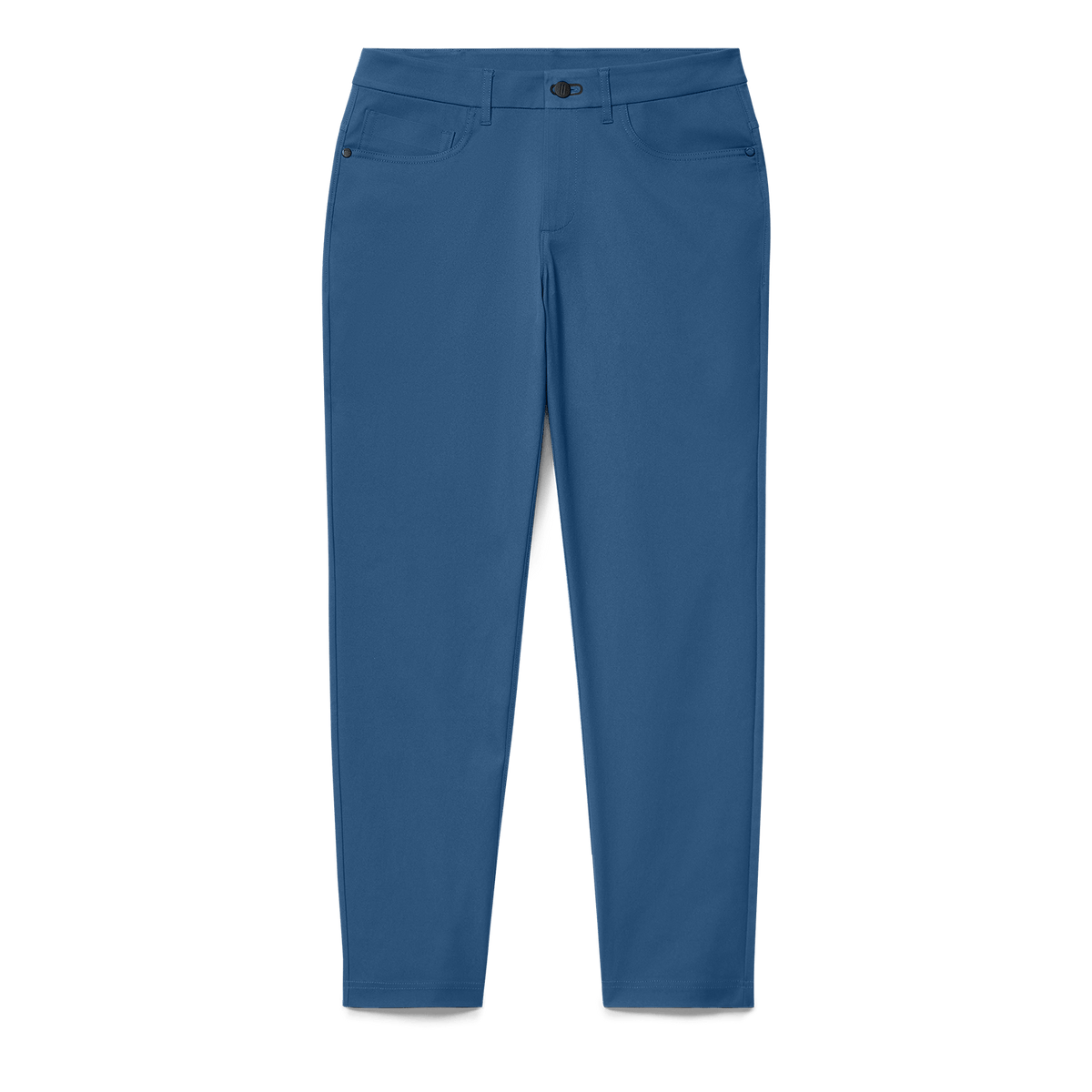 Men's Naval Blue Dealmaker 5-Pocket Pant Flat Lay Angle.