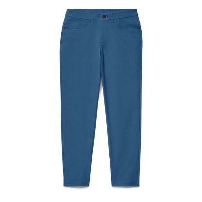 Men's Naval Blue Dealmaker 5-Pocket Pant Flat Lay Angle.