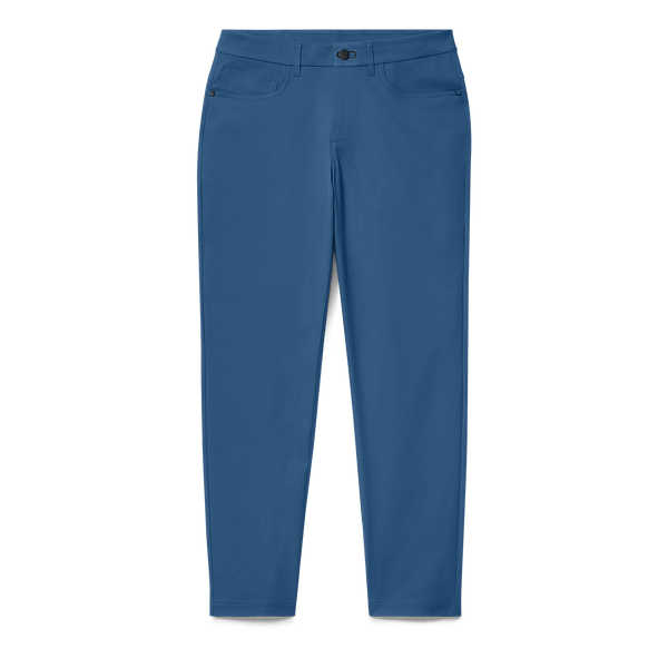 Men's Naval Blue Dealmaker 5-Pocket Pant Flat Lay Angle.