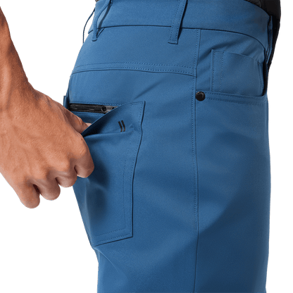 Men's Naval Blue Dealmaker 5-Pocket Pant Detail Angle.