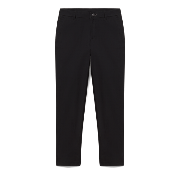 Black Men's Public Rec Dealmaker Chino+ Pants Flat Lay Angle.