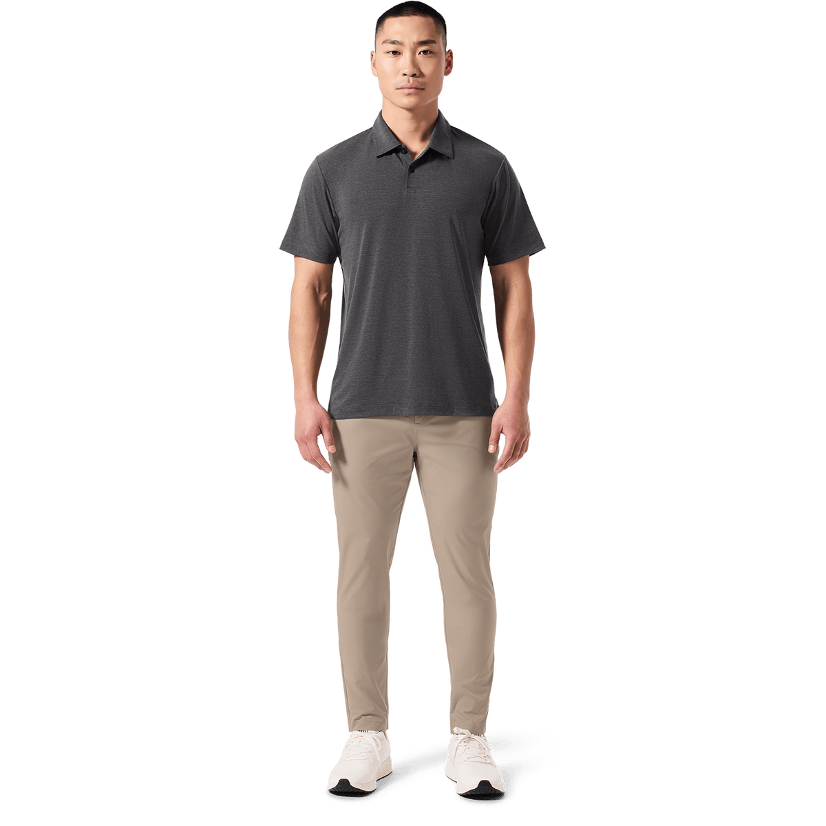 Sand Public Rec Men's Dealmaker Chino+ Pants Front Full Body Angle.