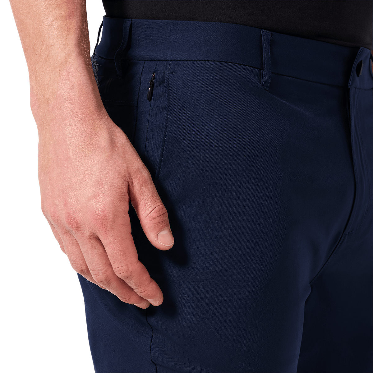 Navy Public Rec Dealmaker Chino+ Pants Pocket Detail Angle.