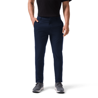Navy Public Rec Dealmaker Chino+ Pants Front Lower Body Angle.