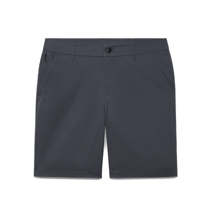 Slate Men's Dealmaker Chino+ Short Flat Lay Angle.