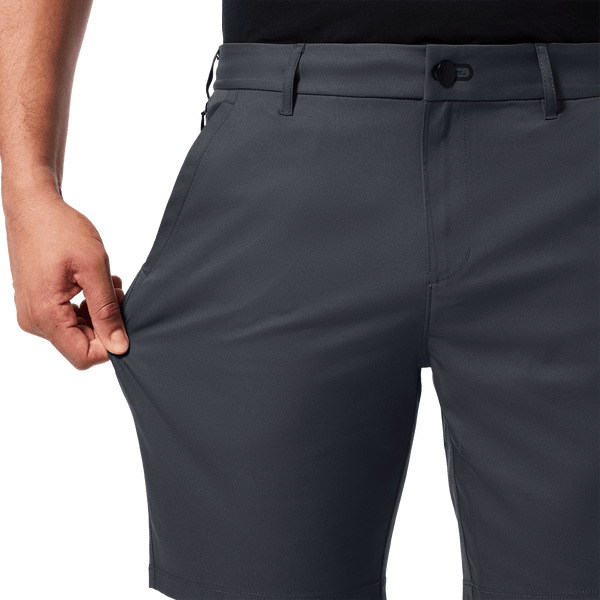 Slate Men's Dealmaker Chino+ Short Stretch Detail Angle.