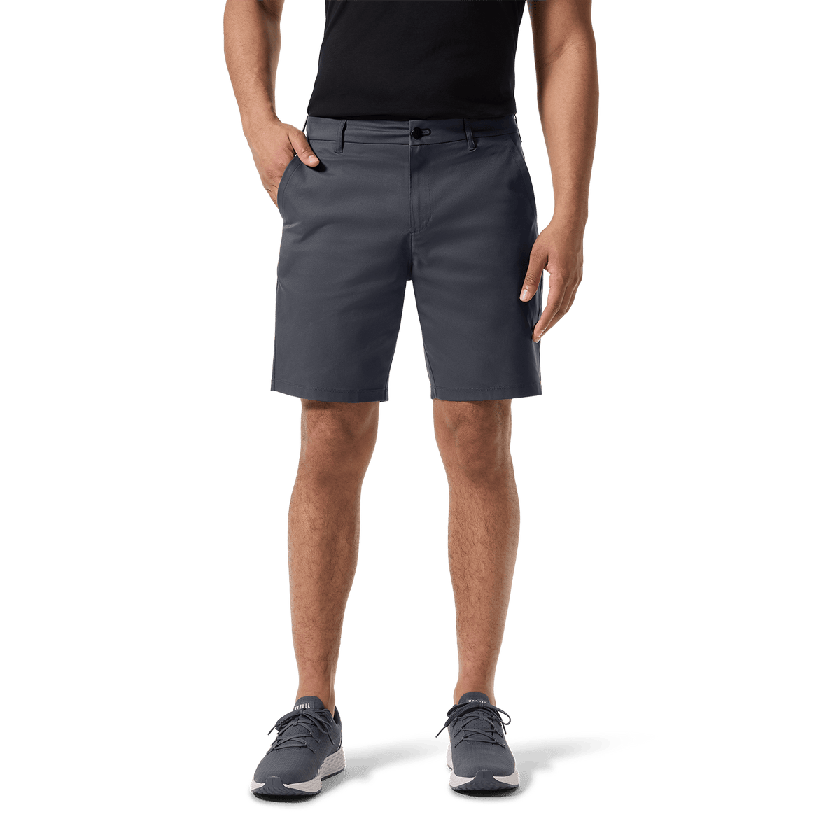 Slate Men's Dealmaker Chino+ Short Front Lower Body Angle.
