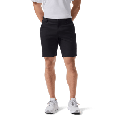 Black Public Rec Dealmaker Chino+ Short Front Lower Body Angle.