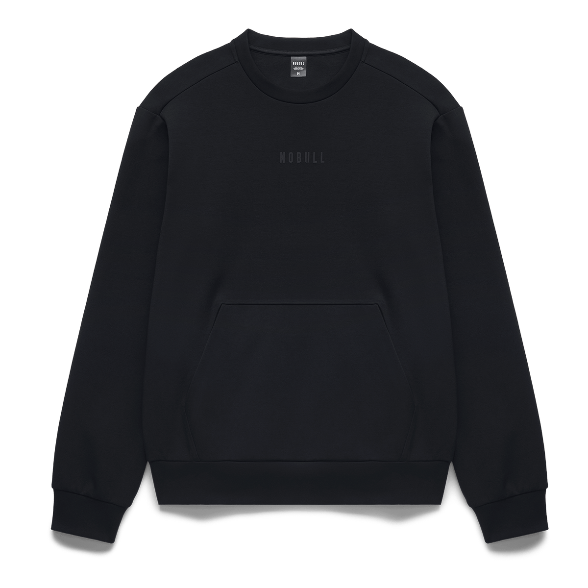 Men's Black NOBULL Elements Crew Flat Lay Angle.