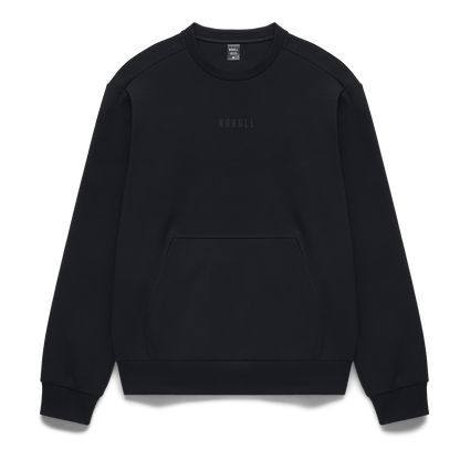 Men's Black NOBULL Elements Crew Flat Lay Angle.