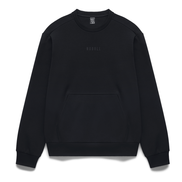 Men's Black NOBULL Elements Crew Flat Lay Angle.