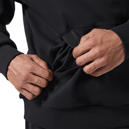 Men's Black NOBULL Elements Hoodie Pocket Detail Angle.