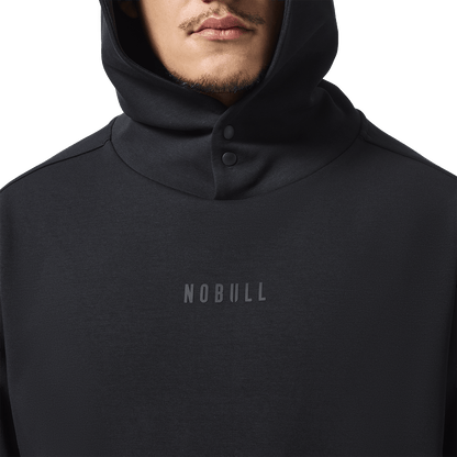 Men's Black NOBULL Elements Hoodie Front Detail Angle.