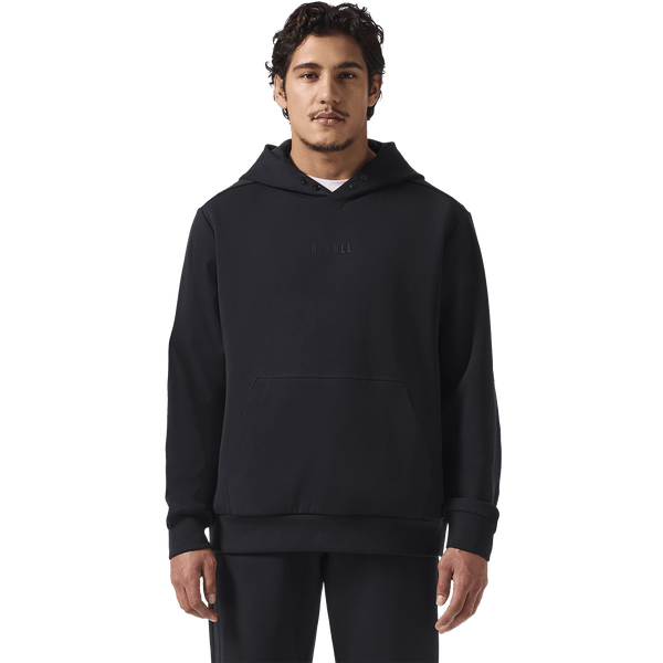 Men's Black NOBULL Elements Hoodie Front On Body Angle.