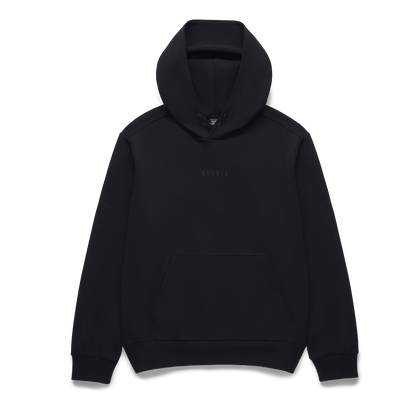 Men's Black NOBULL Elements Hoodie Flat Lay Angle.