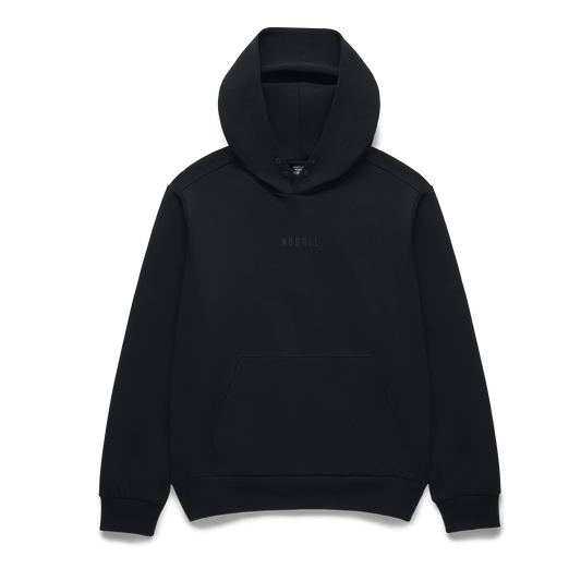 Men's Black NOBULL Elements Hoodie Flat Lay Angle.