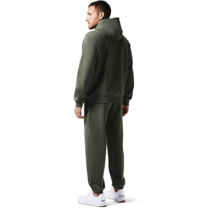Men's Dark Army NOBULL Elements Sweatpants Back Full Body Angle.