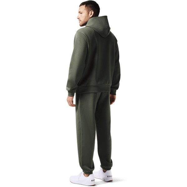Men's Dark Army NOBULL Elements Sweatpants Back Full Body Angle.