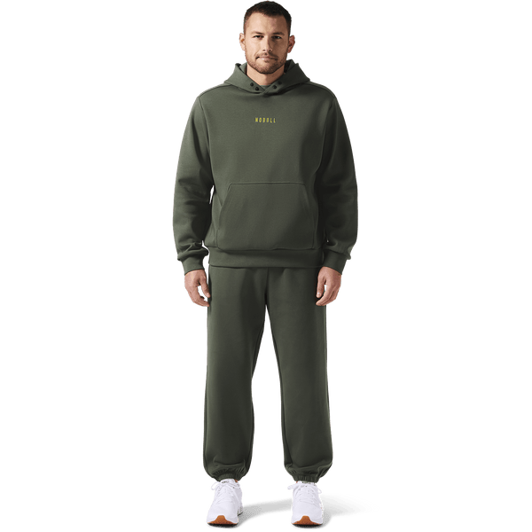 Men's Dark Army NOBULL Elements Sweatpants Front Full Body Angle.