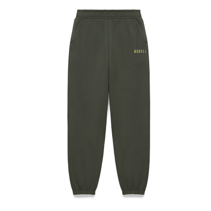 Men's Dark Army NOBULL Elements Sweatpants Flat Lay Angle.