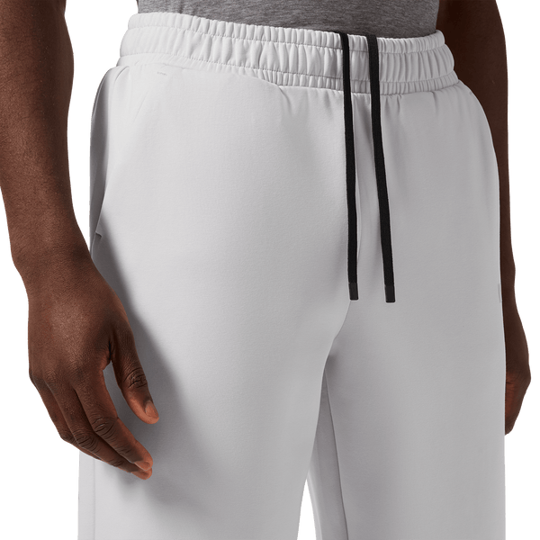 Men's Light Grey NOBULL Elements Sweatpants Drawstring Detail Angle.