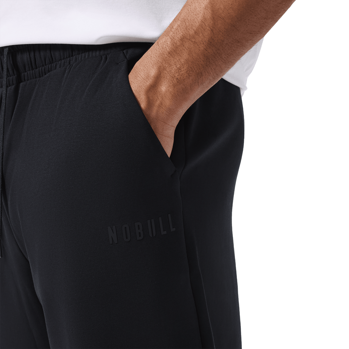 Men's Black NOBULL Elements Sweatpants Pocket Detail Angle.