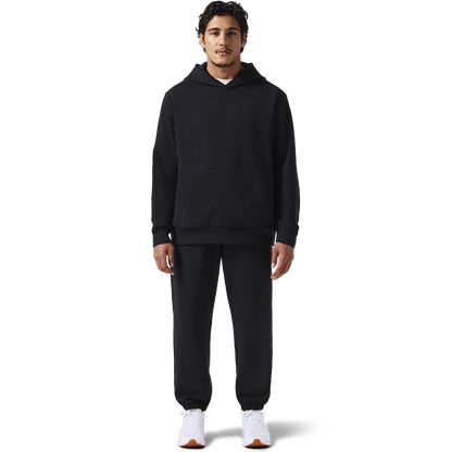 Men's Black NOBULL Elements Sweatpants Front Full Body Angle.