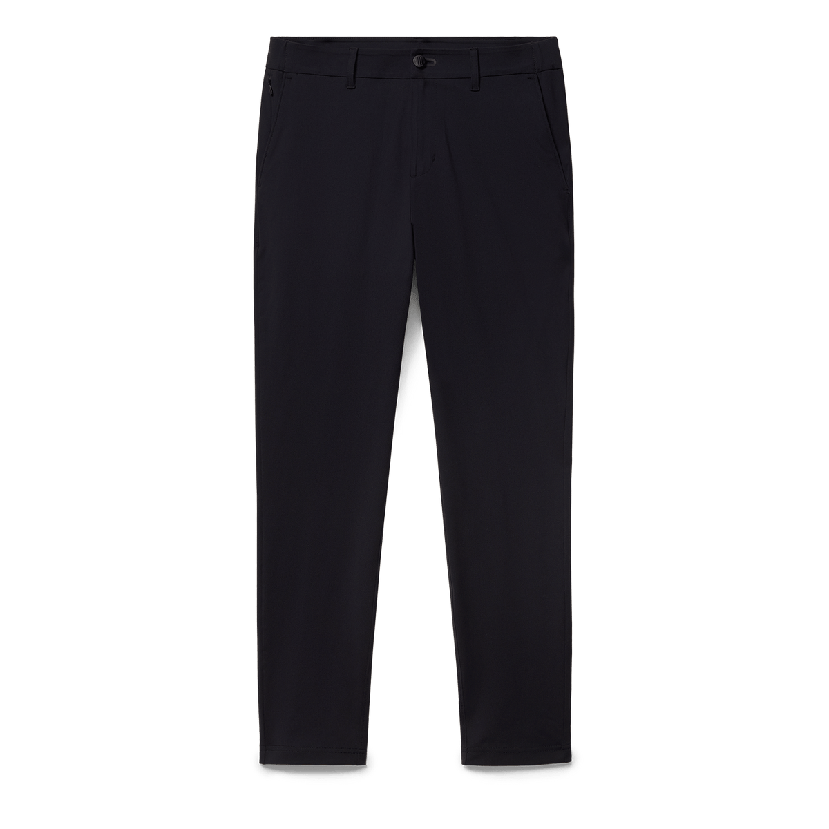 Black Public Rec Men's Gamechanger 5-Pocket Pant Flat Lay Angle.