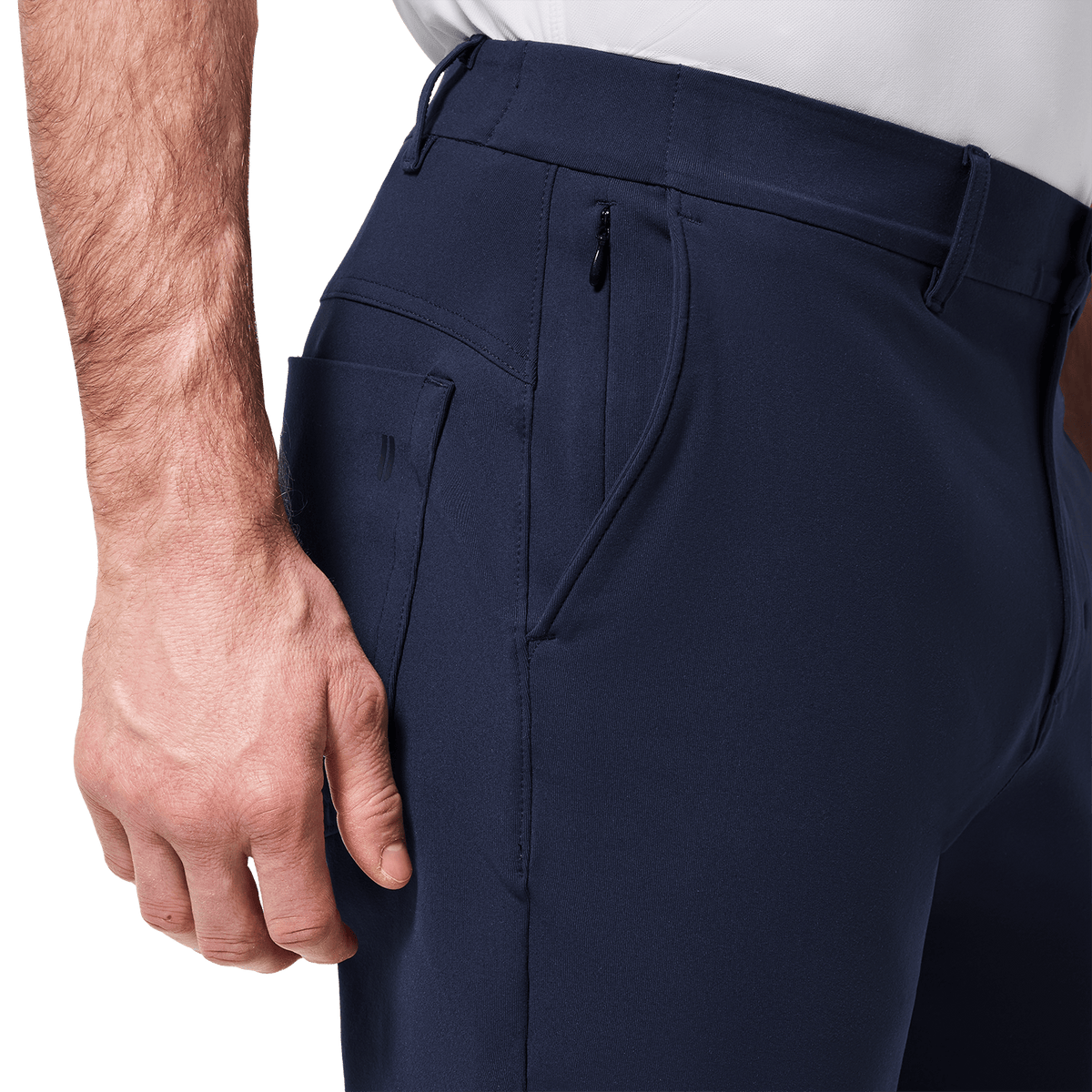 Navy Public Rec Men's Gamechanger 5-Pocket Pant Pocket Detail Angle.