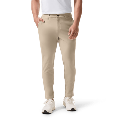 Taupe Public Rec Men's Gamechanger 5-Pocket Pant Front Lower Body Angle.