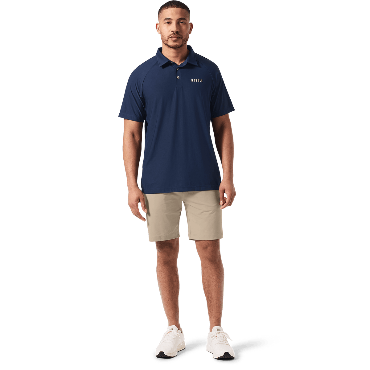 Taupe Public Rec Gamechanger 5 Pocket Short Front Full Body Angle.