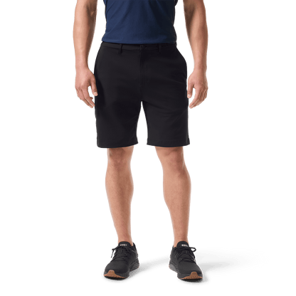 Black Public Rec Gamechanger 5 Pocket Short Front Lower Body Angle.