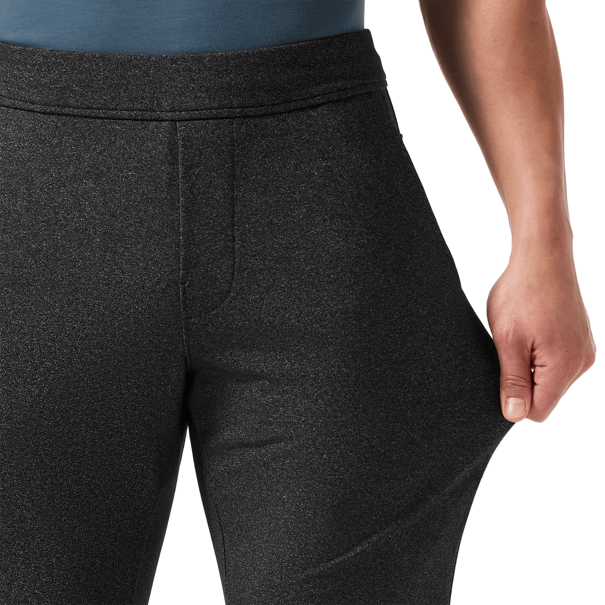 Charcoal Heather Men's Public Rec Gamechanger Jogger Stretch Detail Angle.