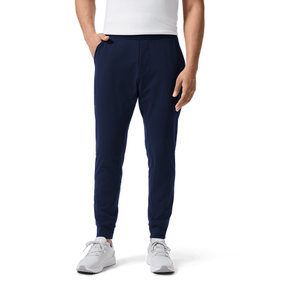 Navy Men's Public Rec Gamechanger Jogger Front Lower Body Angle.