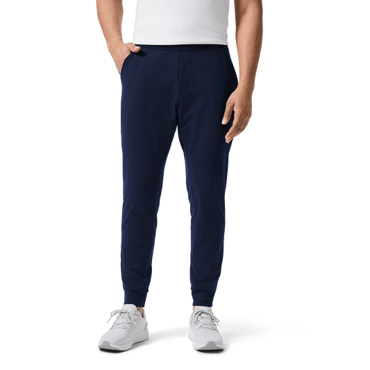 Navy Men's Public Rec Gamechanger Jogger Front Lower Body Angle.