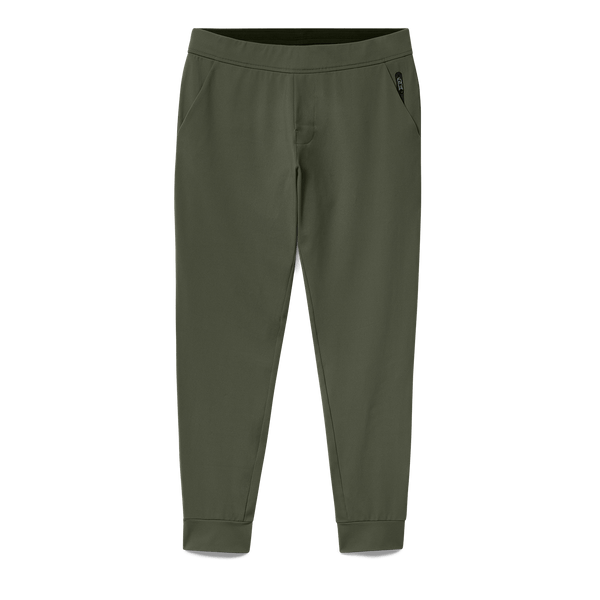 Men's Shadow Olive Gamechanger Jogger Flat Lay Angle.