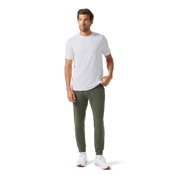 Men's Shadow Olive Gamechanger Jogger Front Full Body Angle.