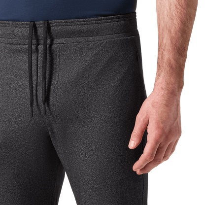 Charcoal Heather Public Rec Men's Gamechanger Rec Pant Drawstring Angle.