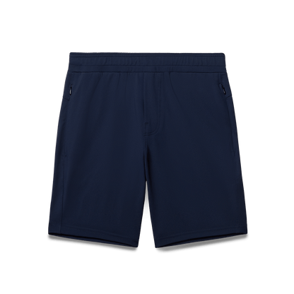 Navy Public Rec Gamechanger Short Flat Lay Angle.