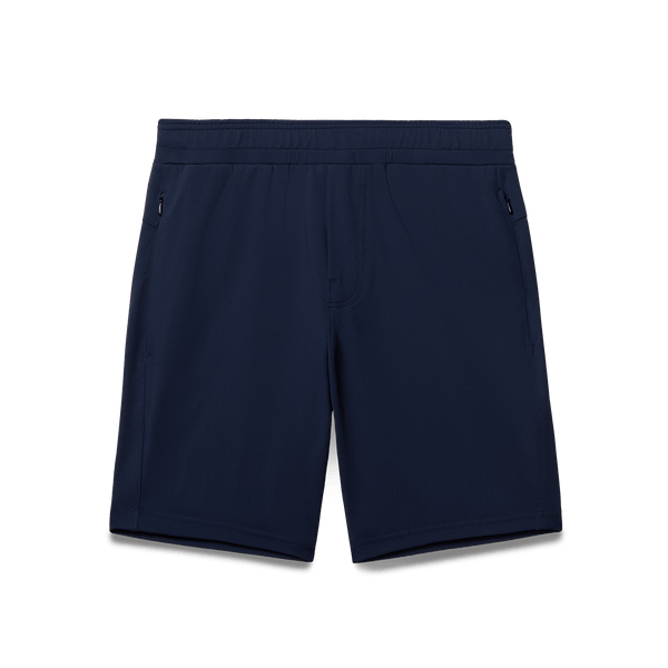 Navy Public Rec Gamechanger Short Flat Lay Angle.