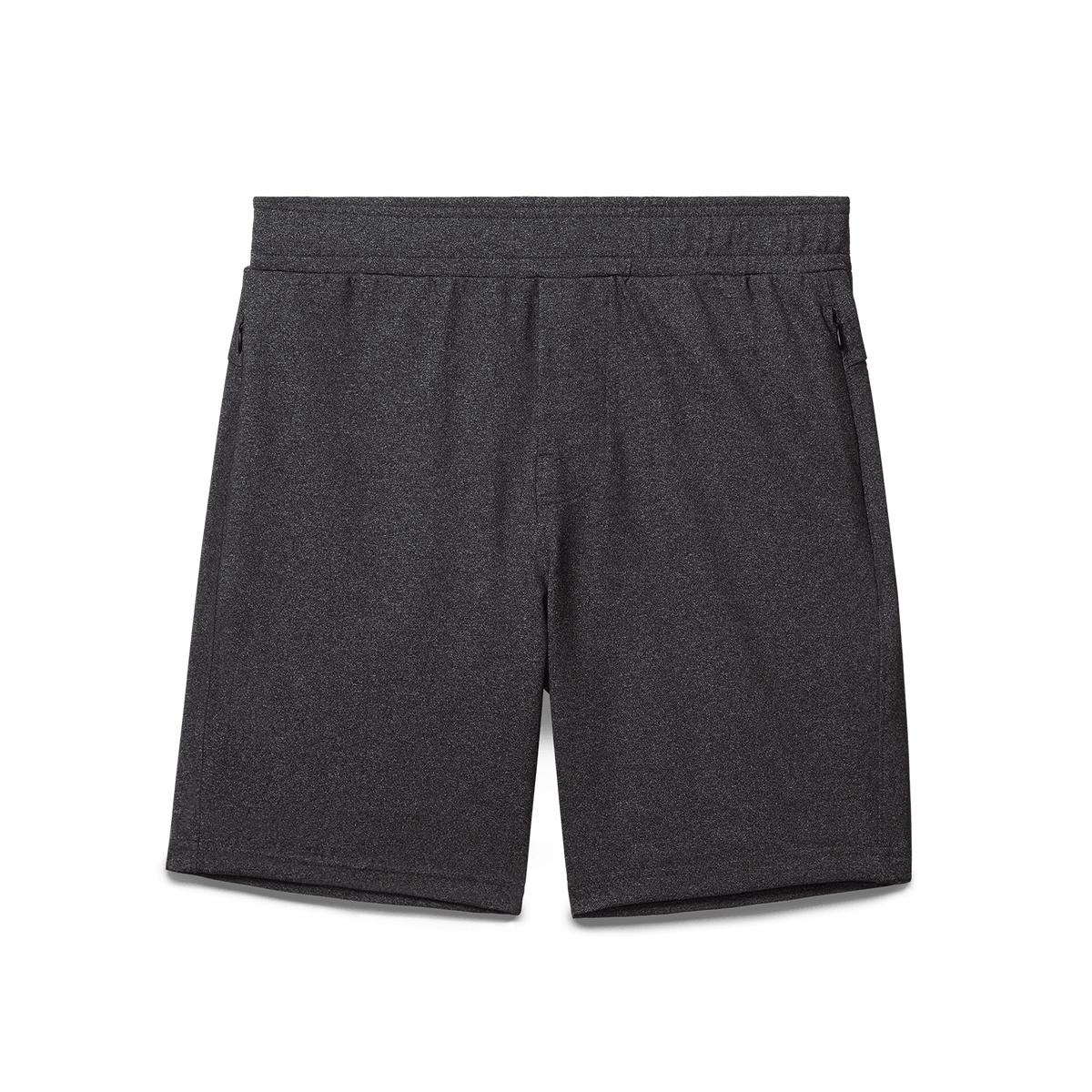 Charcoal Heather Gamechanger Rec Short Flat Lay Angle.