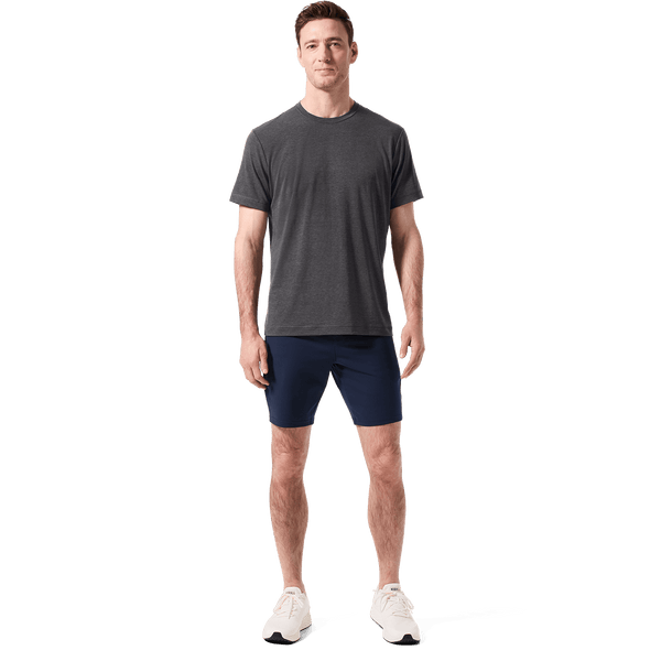 Navy Public Rec Gamechanger Short Front Full Body Angle.