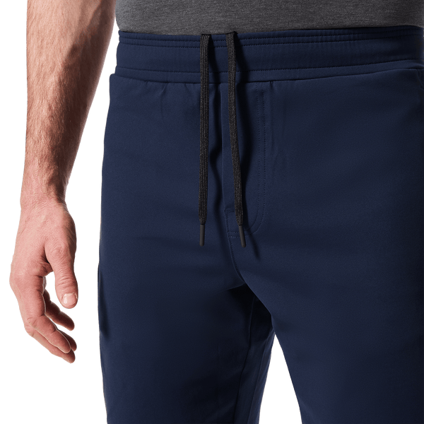 Navy Public Rec Gamechanger Short Drawstring Detail Angle.