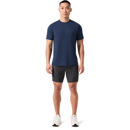 Charcoal Heather Gamechanger Rec Short Front On Body Angle.