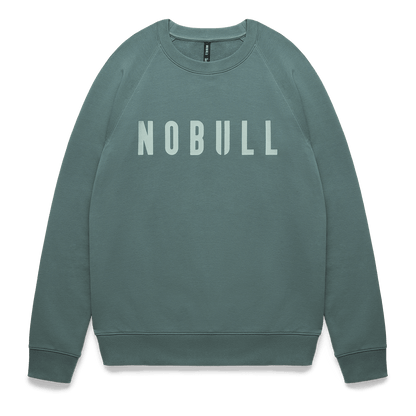 Men's Silver Pine NOBULL Crew Flat Lay Angle.
