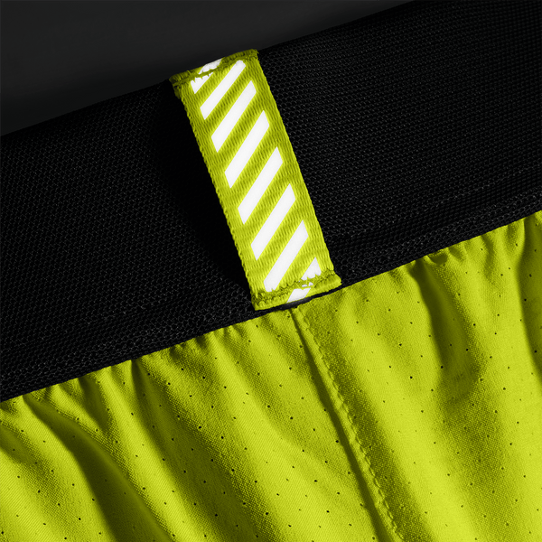 Men's Zest Drive Short 6" (Unlined) Reflective Tab Detail Angle.